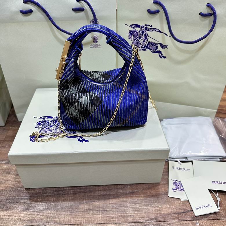 Burberry Mini Check Hobo Bag