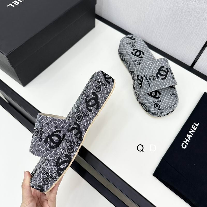 Chanel Monogram Slide Sandals
