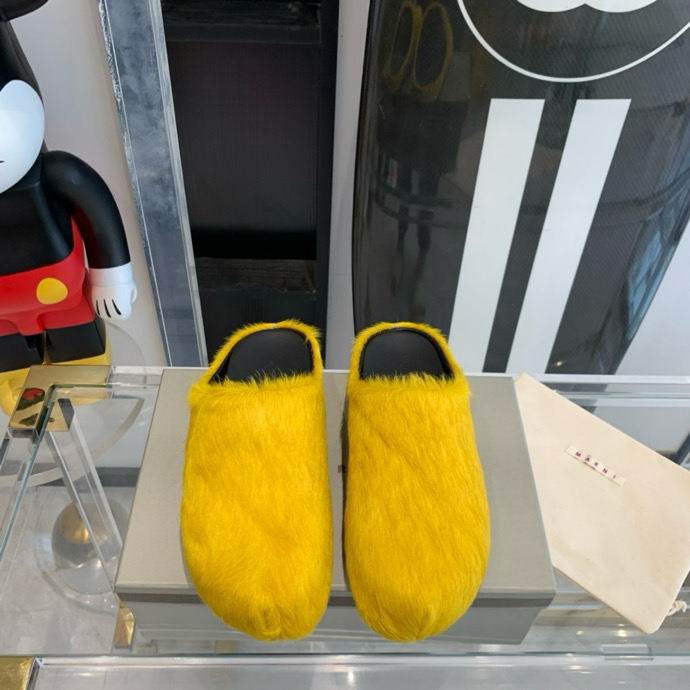 Marni Shearling Slip-On Mules