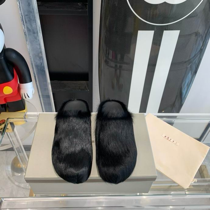 Marni Shearling Slip-On Mules