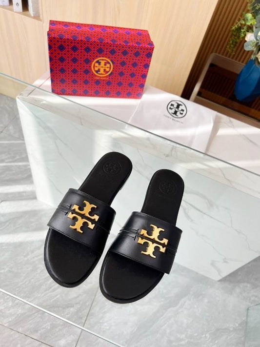 Tory Burch Logo Slide Sandals