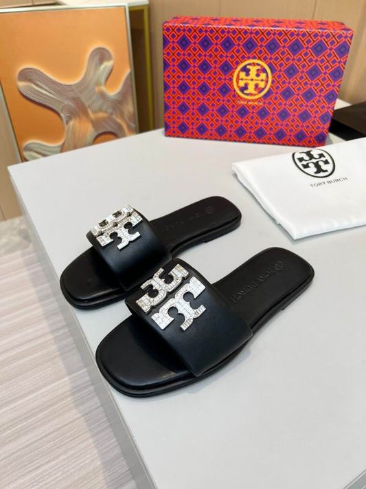 Tory Burch Logo Slide Sandals