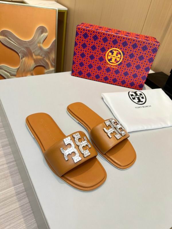 Tory Burch Logo Slide Sandals