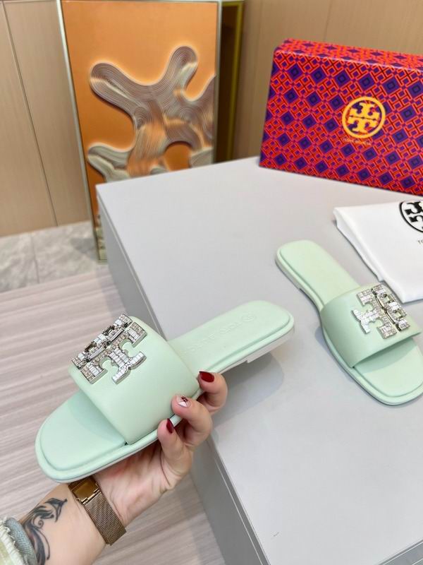 Tory Burch Logo Slide Sandals